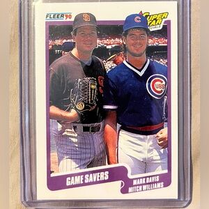 Mark Davis & Mitch Williams VTG 1990 Fleer #631 Super Star Specials Game Savers